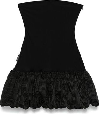 Marine Serre Moire mini dress - women - Polyester/Recycled Polyester/Elastane/Polyamide - 40 - Black