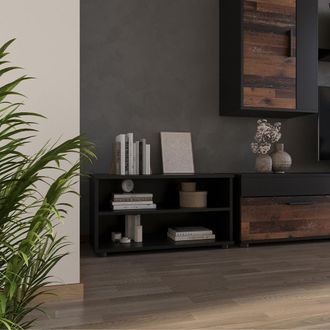 Vicco Estanter&iacute;a Berno, Negro, 70.8 X 38.9 Cm Con 2 Compartimentos