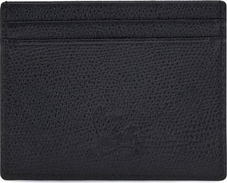 Christian Louboutin Mens Logo Card Holder Black Calf Leather Bos Taurus Wallet
