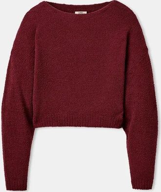 UGG UGG Novalie Slouchy Sweater Womens Wild Grape Boat Neck Relaxed Fit FROG854