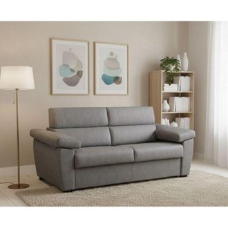 Dmora Sof&aacute; Fijo 2 Plazas Quirina, Sof&aacute; Lineal Para Sal&oacute;n, Acolchado, Desenfundable, Calidad 100% Made In Italy, 185x95 H100 Cm, Gris Claro - Dmora