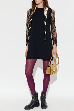 Valentino Garavani Dress With Lace Sleeves, Womens, Black
