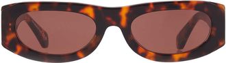 Off-white ORLANDO Brown Oval Unisex Sunglasses OERI13O 6064 54