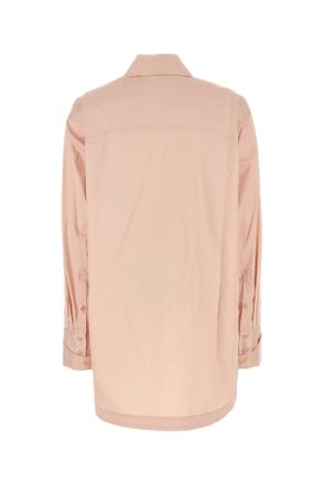 C & M Camilla and Marc Womens Pastel Pink Poplin Porte Oversize Shirt Cliffordpink Exterior: Cotton Camicie