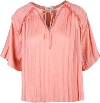 Suncoo Blusa - Dames - Blouses - Roze - XS - Polyester - Overhemden