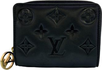 Louis Vuitton Black Leather Wallet (Bi-Fold) (Pre-Owned)