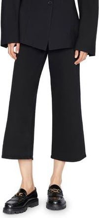 Frame Denim Jet Set Crop Wide Leg Pull-On Jeans in Sheen Noir at Nordstrom Rack, Size 0 (22-24 Us)