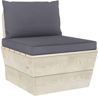 vidaXL Sof&aacute; Central De Palets Jard&iacute;n Cojines Madera Abeto Impregnada Vidaxl