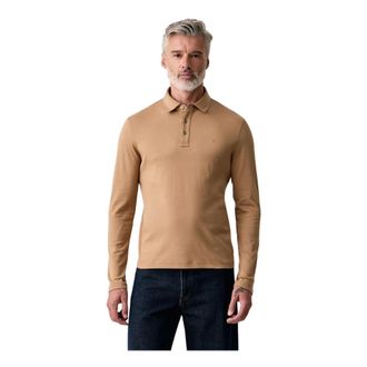 Michael Kors Polo a maniche lunghe in cotone - - Tops - Uomo - Marrone - M