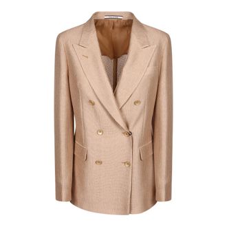Tagliatore Blazers, female, Beige, Size: 2XS Double-Breasted Blazer
