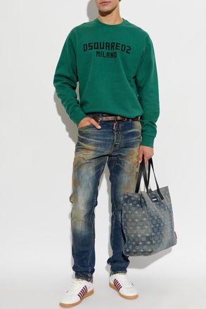 Dsquared2 Sweatshirt With Printed Logo, Mens, Green