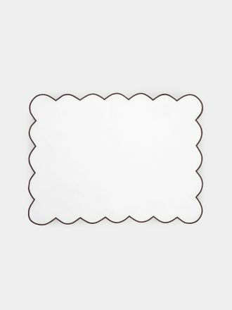 Angela Wickstead Home Diletta Scalloped Linen Placemats (Set of 4)