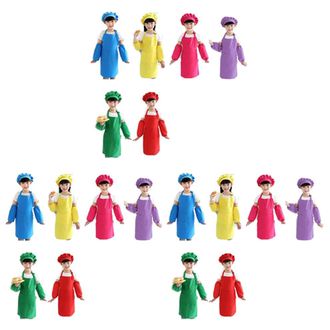 OEM Conjunto De 36 Piezas De Gorro Y Delantal De Chef Para Ni&ntilde;os, Delantal De Algod&oacute;n Ajustable Para Ni&ntilde;os Y Ni&ntilde;as