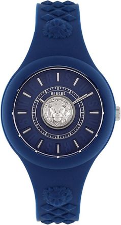 Versus Fire Island Lion Strap Watch In Blue