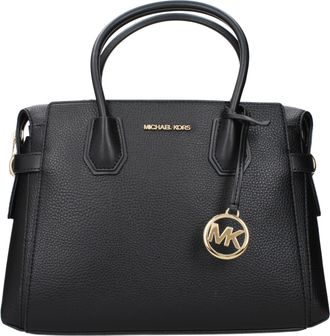 Michael Kors Mercer leren handtas voor dames in zwart