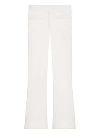 Courrèges logo-detail bootcut trousers - Wit