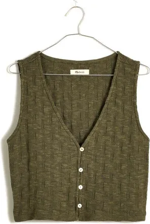 Madewell Basket Stitch Vest in Capers at Nordstrom, Size Medium