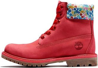 Timberland (WMNS) Timberland Made With Liberty Fabrics 6 Inch Boots Red A42DEL61