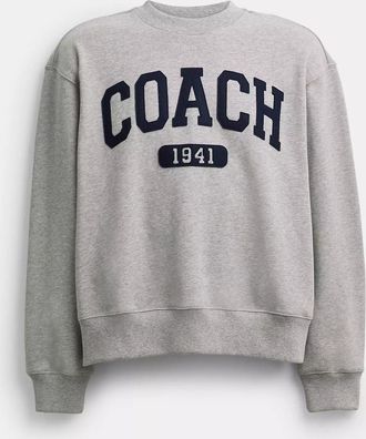 Coach Sporty Signature Boyfriend Crewneck Sweatshirt