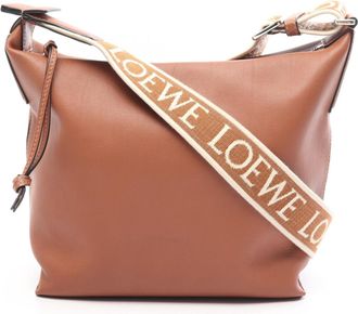 Loewe Brown Leather Handbag Shoulder Bag (Pre-Owned)