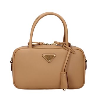 Prada Damess Handtassen Beige of natuurlijk leer