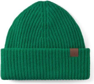 Mulberry Chunky Ribbed Beanie in Emerald at Nordstrom