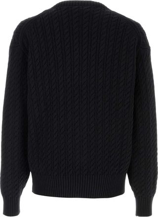 Kenzo Mens Signature Cardigan Black Cotton Wool