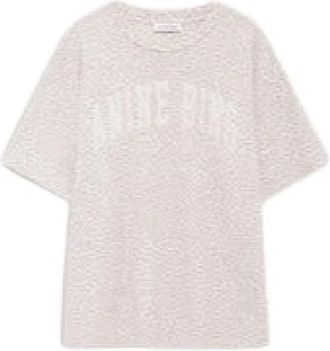 Anine Bing Cade Tee - Dames - T-shirts - Beige - S - Katoen - Tops