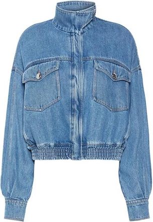 Sportmax Bussola Bomber - Dames - Spijkerjassen - Blauw - S - Denim - Jassen