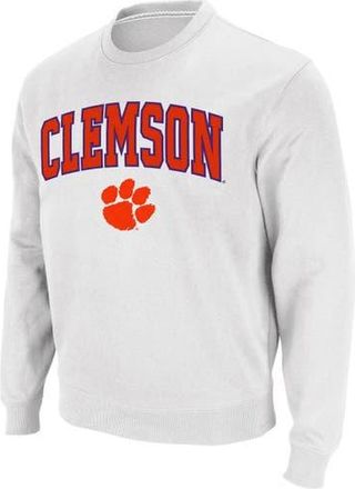 Colosseum Mens Colosseum White Clemson Tigers Arch & Logo Crew Neck Sweatshirt at Nordstrom, Size Xxx-Large
