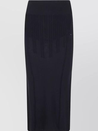 MUGLER ribbed strapless fitted midi dress