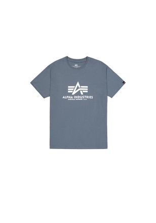 Alpha Industries T-Shirt ALPHA INDUSTRIES Basic T-Shirt BL, Herren, Gr. XL, blau (denim blau), Obermaterial: 100% Baumwolle, Shirts T-Shirt