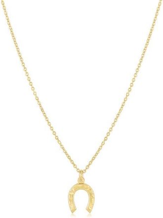 Set & Stones Colt Horseshoe Pendant Necklace in Gold at Nordstrom