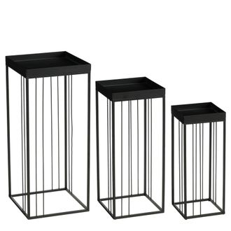 MiCa Decorations Mesa auxiliar beth negro h70xb30xl30cm