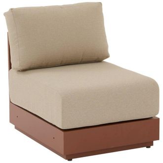 Hesperide Poltrona da giardino allure beige/mogano sfoderabile - Hesp&eacute;ride