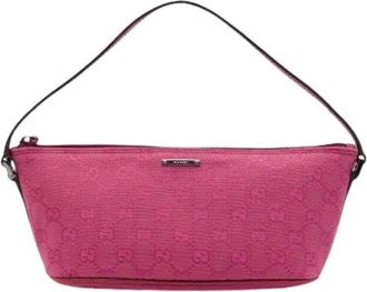 Gucci Pre-owned Canvas Mini Bag - Dames - Vintage Mini Tas - Roze - ONE Size - Leer - Vintage
