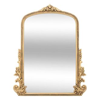 OEM Miroir - Bois Sculpt&eacute; Fleurs - Style Vintage Fran&ccedil;ais - Pour Maquillage Et D&eacute;coration Int&eacute;rieure - 25 Cm - 1 Pi&egrave;ce