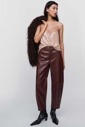 Pistola Denim Eli Faux Leather High Rise Arch Leg Pants
