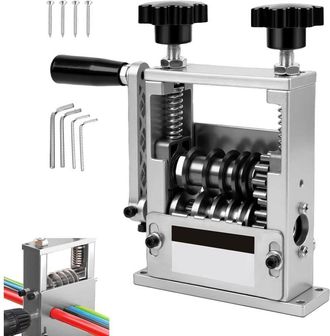 OEM Pelacables Manual De 6 Orificios Con Manivela Para Cables De 3-17 Mm, 2 En 1, Con 6 Canales Y 5 Cuchillas, Manual O El&eacute;ctrica, Color Plateado
