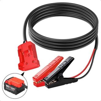 OEM Abrazaderas De Cable De Puente Para Milwaukee M18, 6.2 Pies, 8 Awg, Arrancador De Bater&iacute;a Port&aacute;til, Cables De Arranque Automotriz, Cables De Alimentac