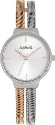 Sophie & Freda Womens and Sedona Bracelet Watch - Silver & Rose Gold Stainless Steel - One Size