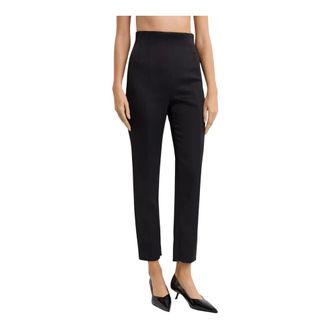 Khaite Slim-fit Trousers, female, Black, Size: M High-Waisted Pants