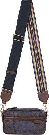 Etro Borsa a tracolla mini con motivo paisley - Blu