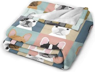 OEM Manta - Bulldog Franc&eacute;s Impresi&oacute;n 3d - Polar Ultra Suave - Felpa De Piel - 150 X 200 Cm