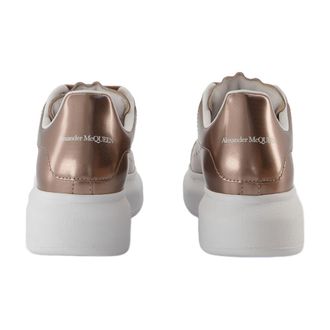 Alexander McQueen Metallic Leather Oversized Sneaker - Rose gold