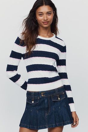 Maeve Cable-Knit Pullover Sweater