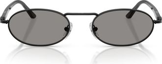 Persol 55mm Rectangular Sunglasses in Black /Grey at Nordstrom
