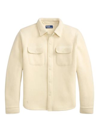 Polo Ralph Lauren felted collared jacket - men - Wool/Lyocell/Nylon - L - Neutrals