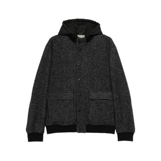 Canali Herringbone-pattern Hooded Jacket