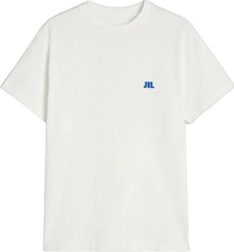 Jil Sander T-shirt met geborduurd logo - Heren - T-shirts - Wit - L - Katoen - Tops